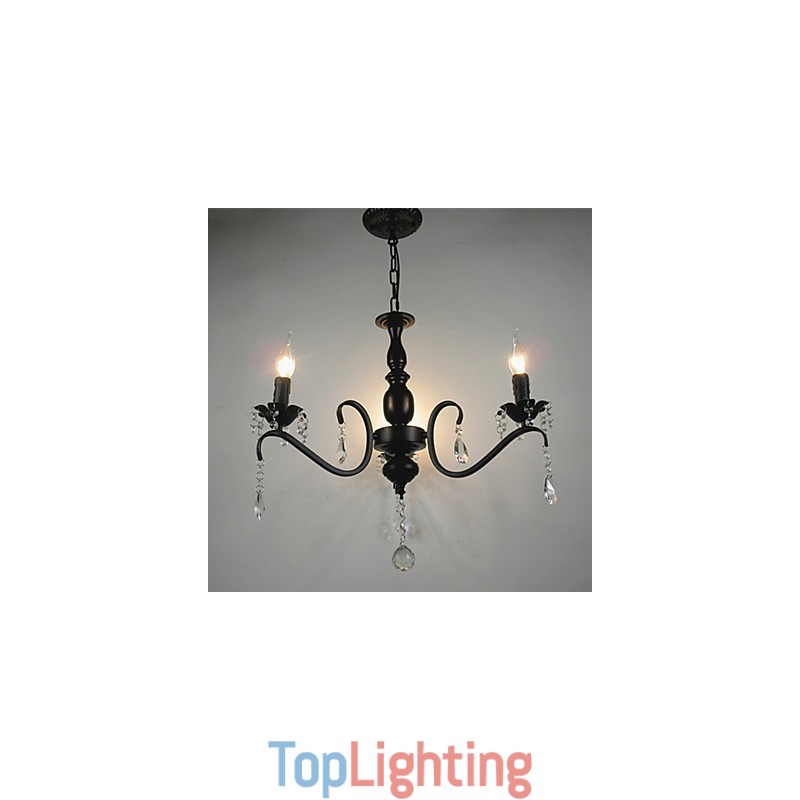 Crystal Chandelier European Style Wrought Iron Lamp Creative Candle Lamps And Lanterns