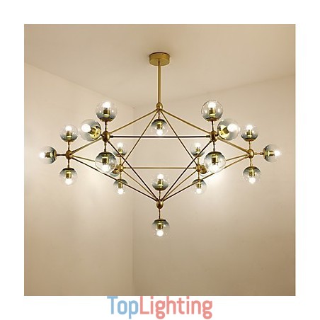 Twenty_one Light Post Modern Europe Style Modo Metal Glass Pendant Lamp the Foyer Decorate Industrial Chandelier Lamp Twenty_one Light Post Modern Europe Style Modo Metal Glass Pendant Lamp the Foyer Decorate Industrial Chandelier Lamp