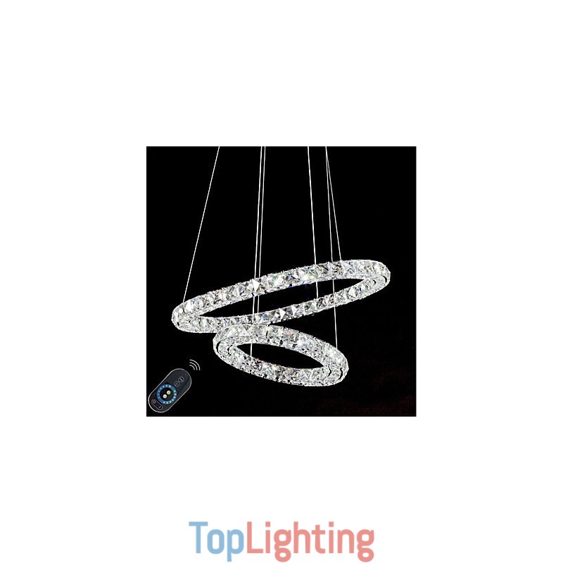 Crystal Chandelier Lights Indoor Pendant Light Ceiling Lamp Lighting Fixtures Dimmable with Remote Control