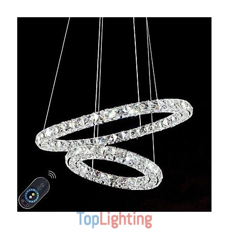 Crystal Chandelier Lights Indoor Pendant Light Ceiling Lamp Lighting Fixtures Dimmable with Remote Control