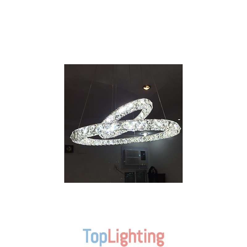 Crystal Chandelier Lights Indoor Pendant Light Ceiling Lamp Lighting Fixtures Dimmable with Remote Control