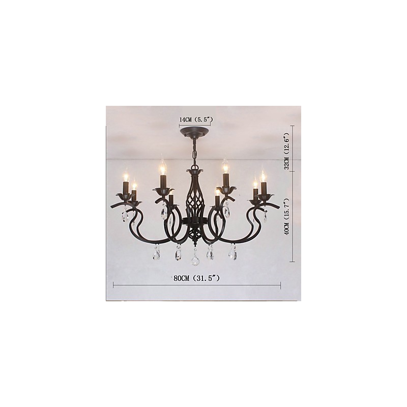 European Style Crystal Chandelier Dining Lights Simple Creative Candles Lamps And Lanterns Novelty Lightig