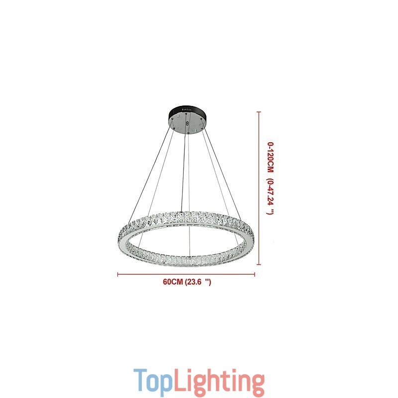 Dimmable Ring Ceiling Light Pendant Light Modern Chandelier Lighting Indoor Lamp with Remote Control