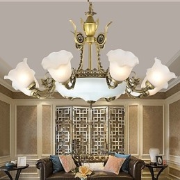 Traditional Classic Painting Feature for Mini Style Metal Chandelier