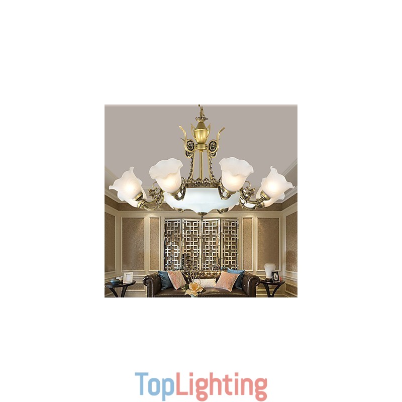 Traditional Classic Painting Feature for Mini Style Metal Chandelier