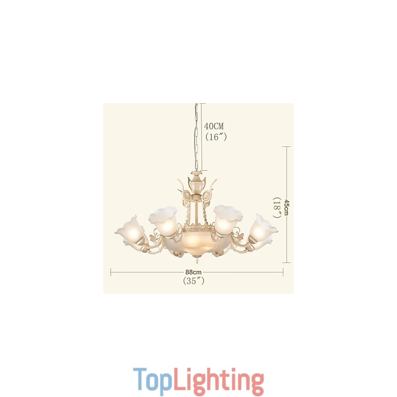 Traditional Classic Painting Feature for Mini Style Metal Chandelier