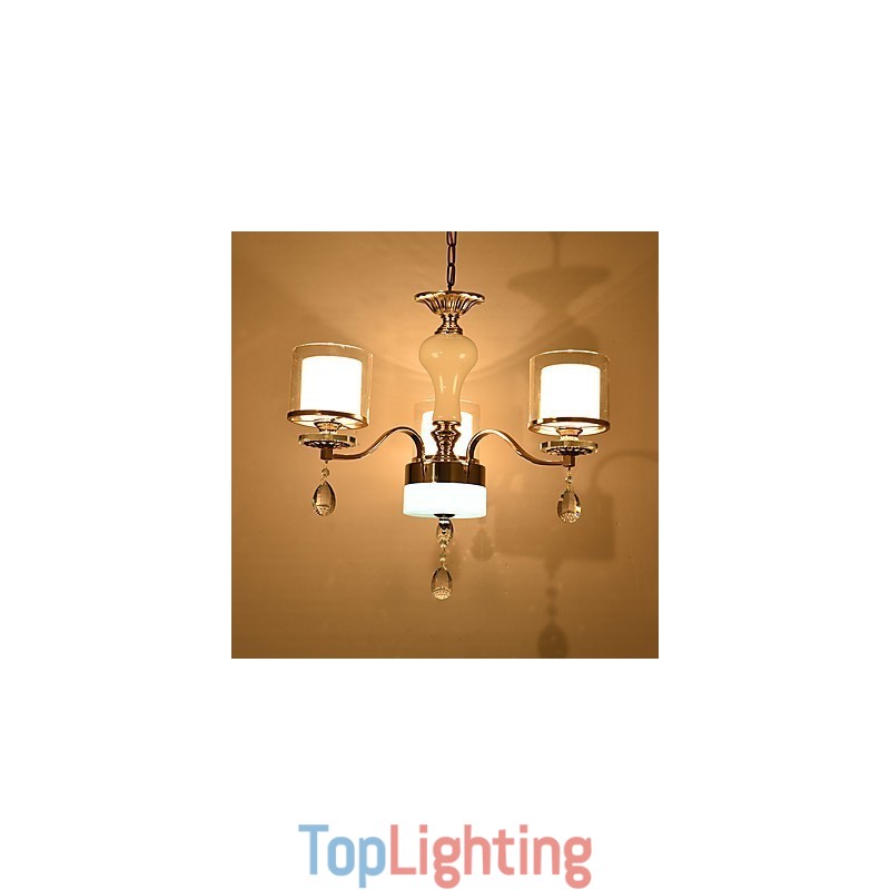 Modern Contemporary Electroplated Feature for Crystal Metal Chandelier