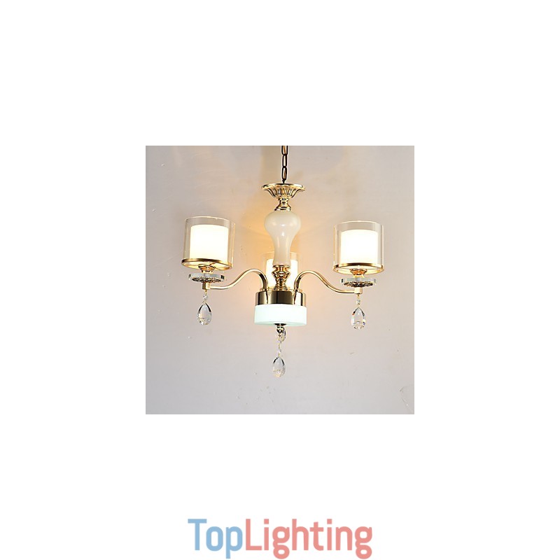 Modern Contemporary Electroplated Feature for Crystal Metal Chandelier