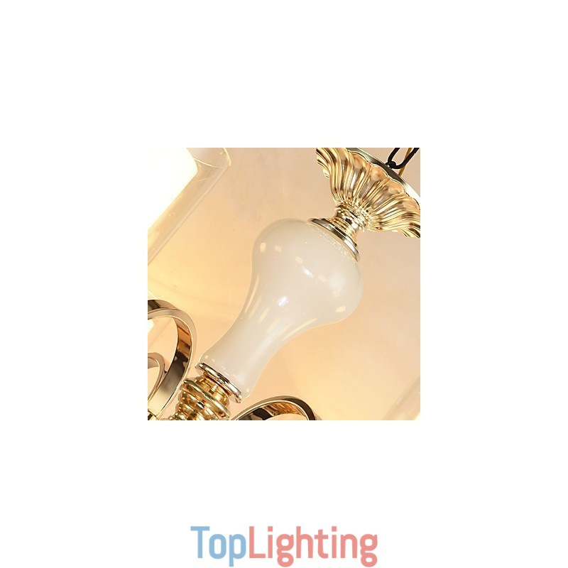 Modern Contemporary Electroplated Feature for Crystal Metal Chandelier