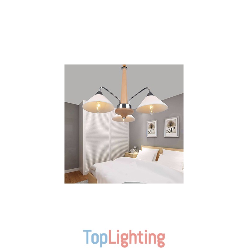 Modern Contemporary Country Electroplated Feature for Wood Bamboo Chandelier