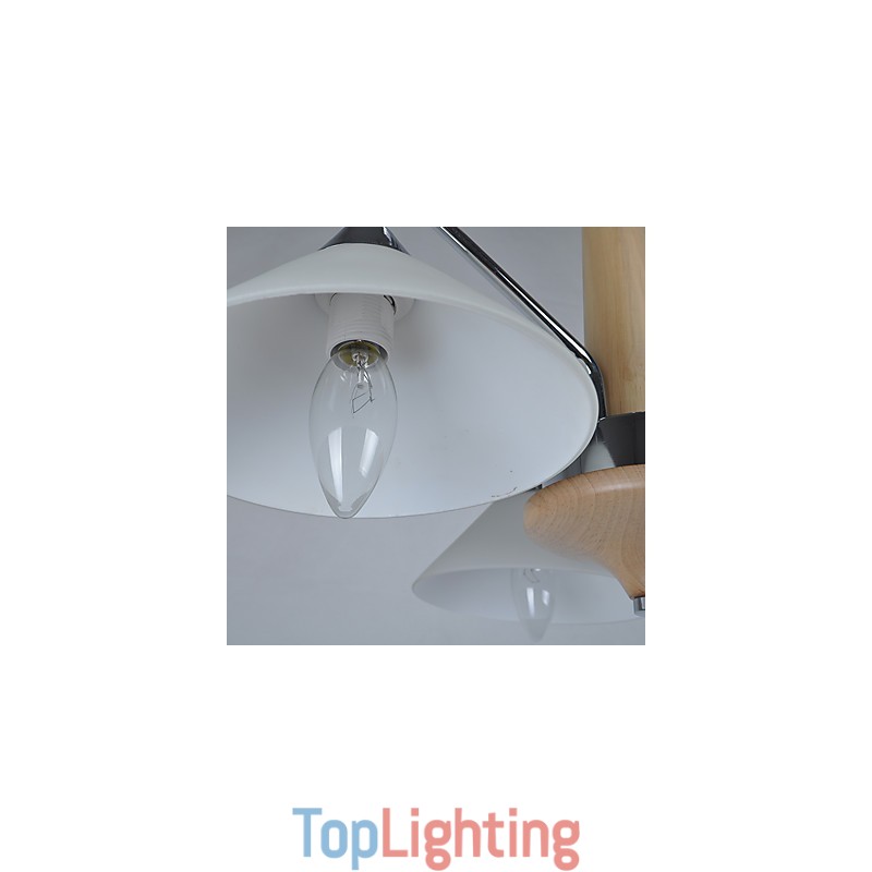 Modern Contemporary Country Electroplated Feature for Wood Bamboo Chandelier