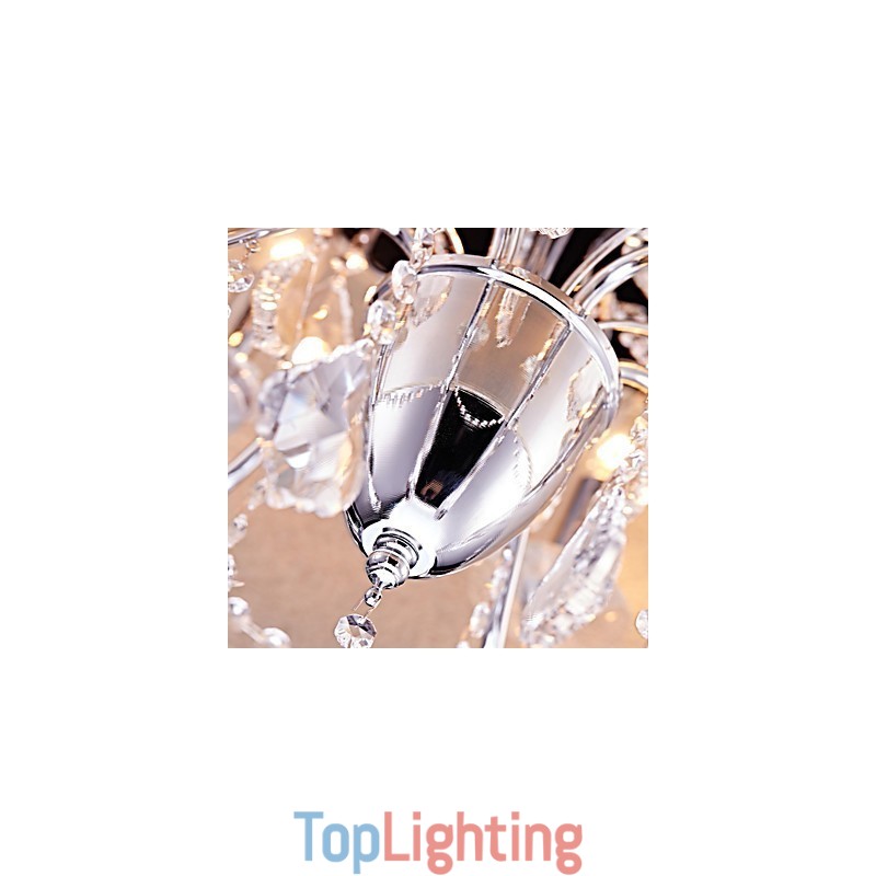 Modern Contemporary Traditional Classic Country Chrome Feature for Crystal Mini Style Designers Metal Chandelier