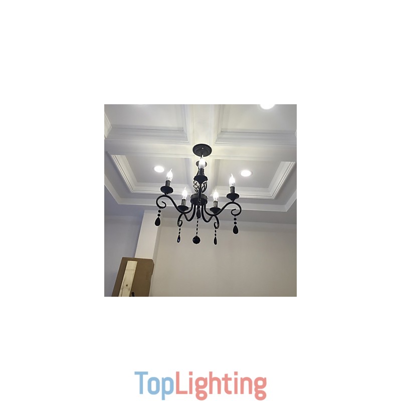 Traditional Crystal Chandelier Interior Lighting 5 Light Candles Simple Chandelier