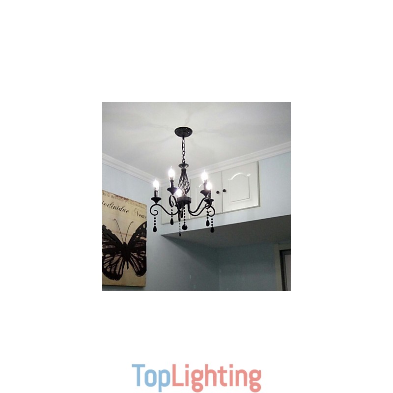 Traditional Crystal Chandelier Interior Lighting 5 Light Candles Simple Chandelier