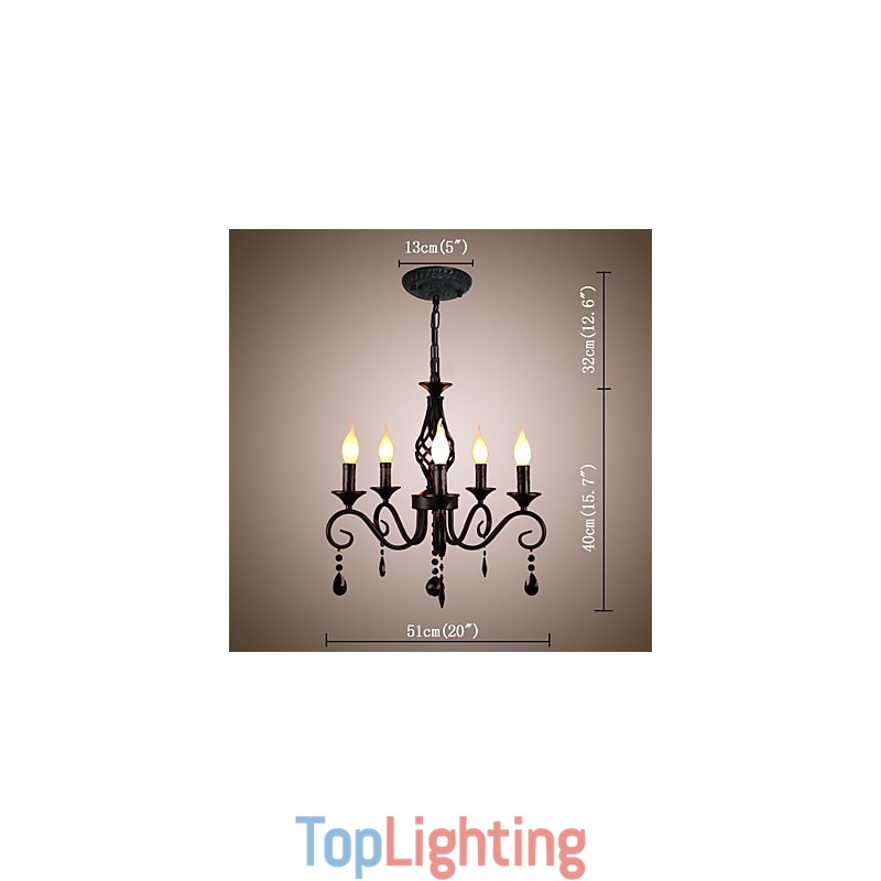 Traditional Crystal Chandelier Interior Lighting 5 Light Candles Simple Chandelier