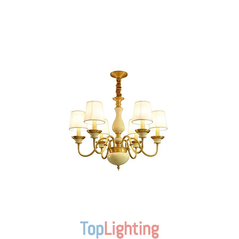 All Copper Chandelier Jade Decorative Chandelier D