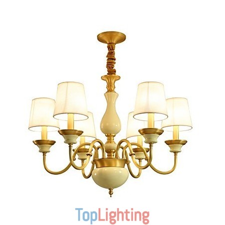 All Copper Chandelier Jade Decorative Chandelier D