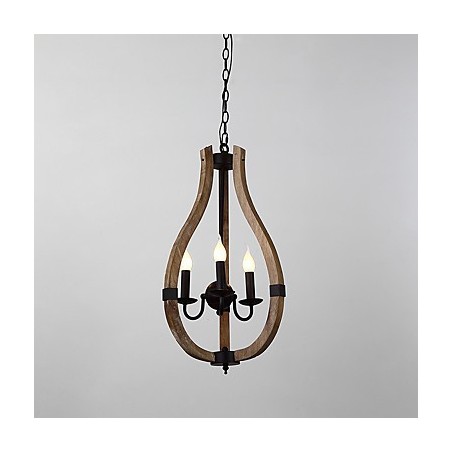 Three Light Vintage Painting Feature Mini Style Wood Bamboo Chandelier Lamp the Decorate Pendant Lamp Three Light Vintage Painting Feature Mini Style Wood Bamboo Chandelier Lamp the Decorate Pendant Lamp