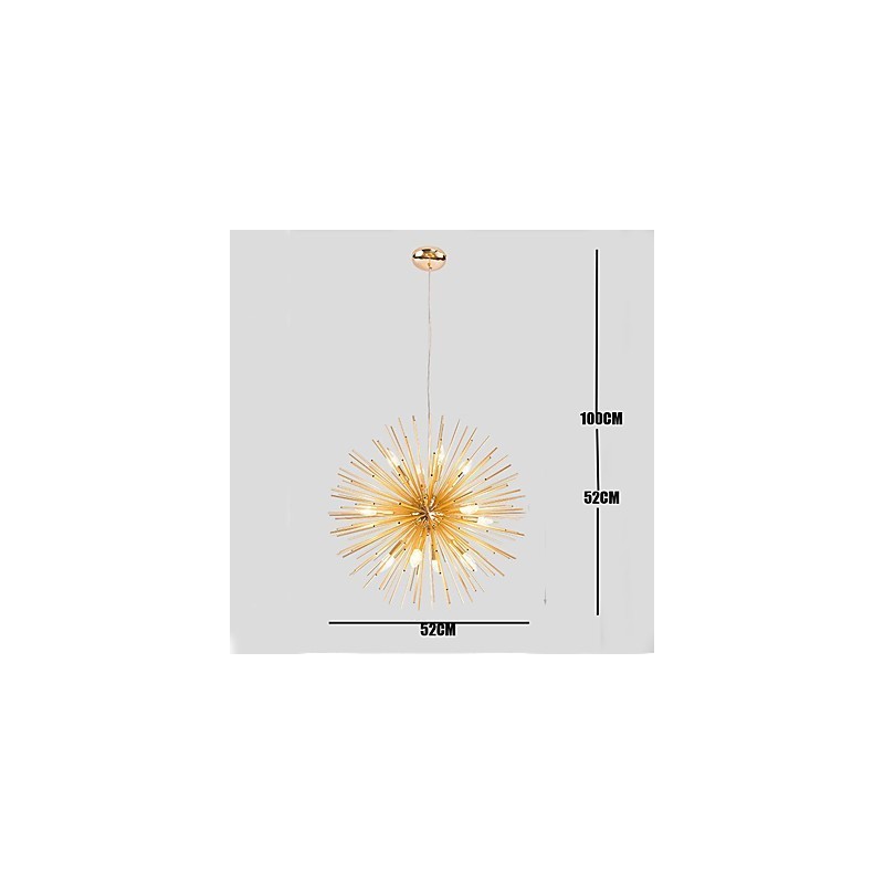 Retro Imitation Copper Creative line 10 Lights