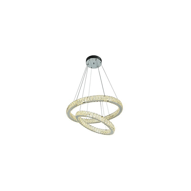 Indoor Crystal Chandelier Modern Pendant Light Ceiling Light Dimmable Lighting Lamp with Remote Control