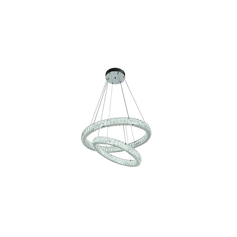 Indoor Crystal Chandelier Modern Pendant Light Ceiling Light Dimmable Lighting Lamp with Remote Control