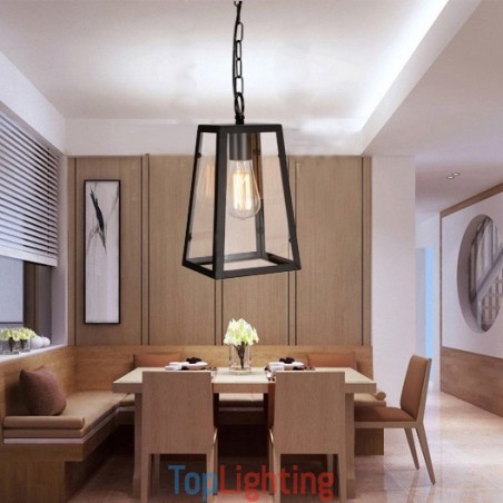 Vintage Metal Pendant Light with Glass Shade Vintage Metal Pendant Light with Glass Shade