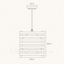 1 Light Wood Modern Contemporary Nordic style Pendant Light with Glass Shade