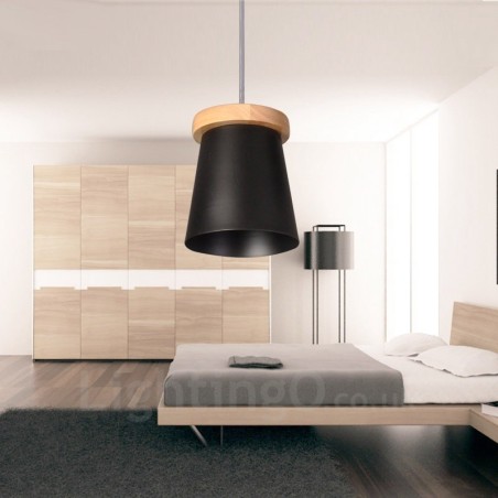 1 Light Wood Modern Contemporary Nordic style Pendant Light with Iron Shade 1 Light Wood Modern Contemporary Nordic style Pendant Light with Iron Shade