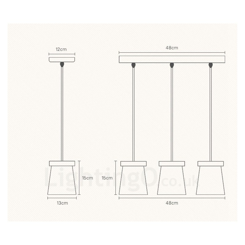 1 Light Wood Modern Contemporary Nordic style Pendant Light with Iron Shade