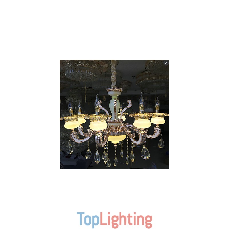 European Style High grade Zinc Alloy Imitation Jade Crystal Pendant