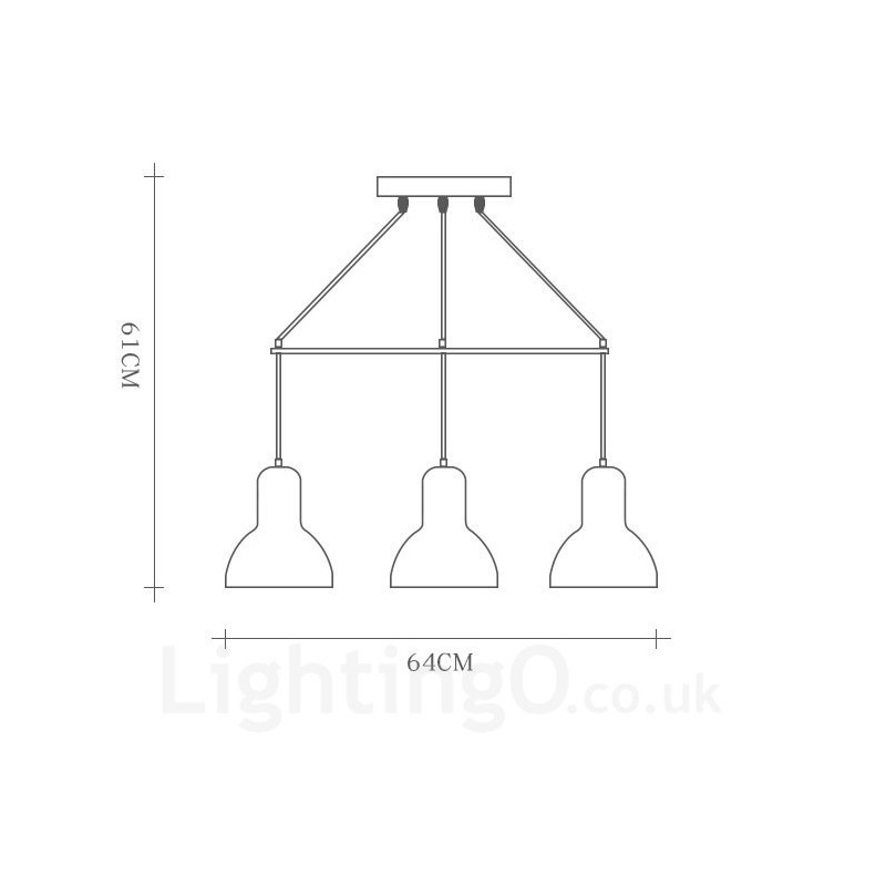 5 Light Wood Modern Contemporary Pendant Light with Iron Shade