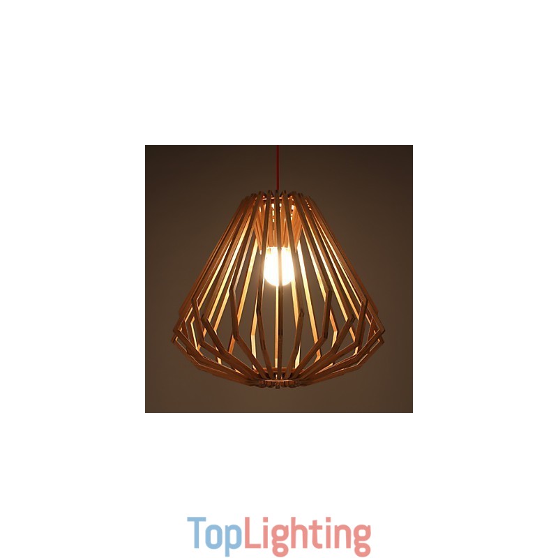 Chandelier Mini Style Traditional Classic Wood Bamboo