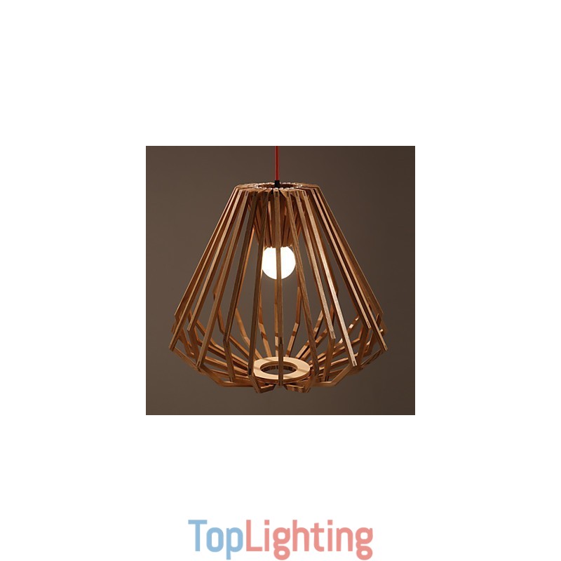 Chandelier Mini Style Traditional Classic Wood Bamboo