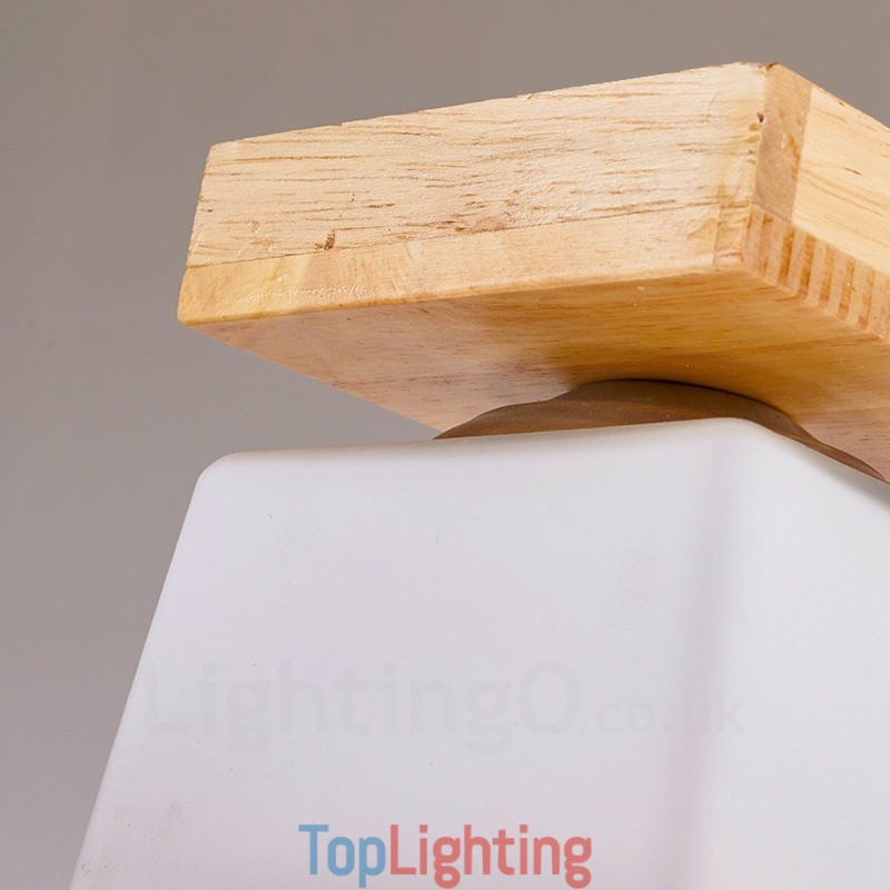 1 Light Modern Contemporary Nordic style Flush Mount Ceiling Lights with Glass Shade
