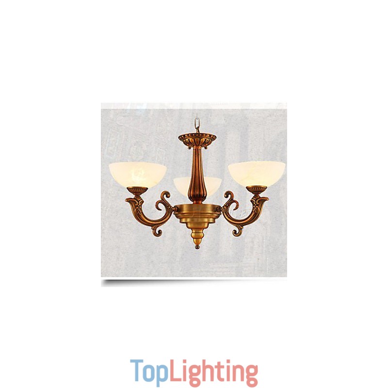 The Chinese Style Marble lamp Chandelier Full Copper lamp Chandelier