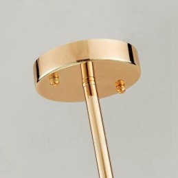 11 Light Modern Contemporary Ceiling Lights Copper Plating Chandelier with White Ball Glass Shade
