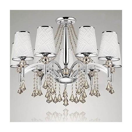 Modern Contemporary Crystal Chrome Metal Chandelier Modern Contemporary Crystal Chrome Metal Chandelier