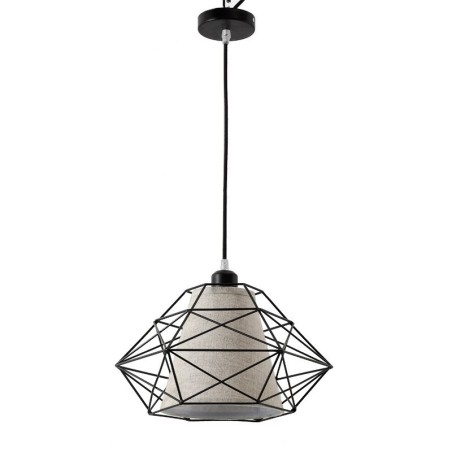 1 Light Retro Vintage Black Iron Pendant Light with Fabric Shades 1 Light Retro Vintage Black Iron Pendant Light with Fabric Shades