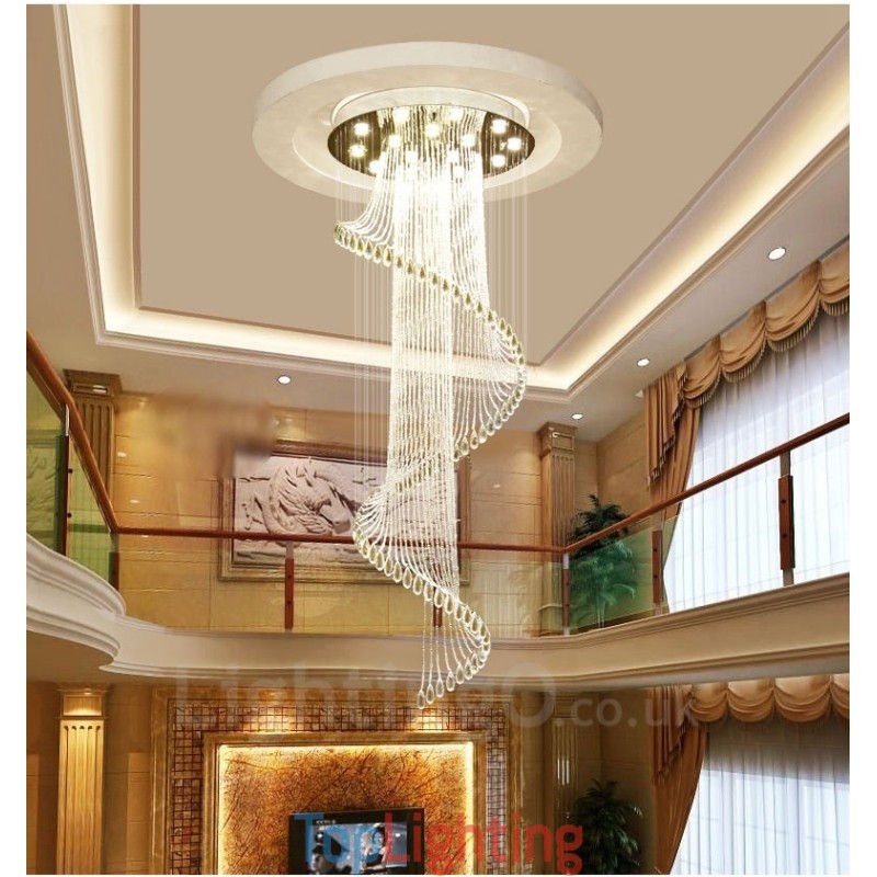15 Lights Modern Crystal Ceiling Pendant Light Indoor Chandelier Lighting Lamps Fixtures with Bulbs