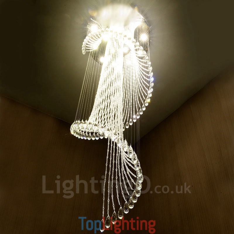 15 Lights Modern Crystal Ceiling Pendant Light Indoor Chandelier Lighting Lamps Fixtures with Bulbs