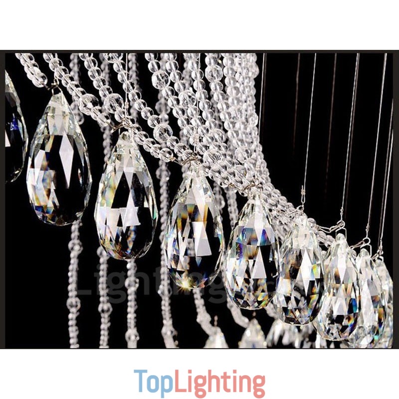 15 Lights Modern Crystal Ceiling Pendant Light Indoor Chandelier Lighting Lamps Fixtures with Bulbs