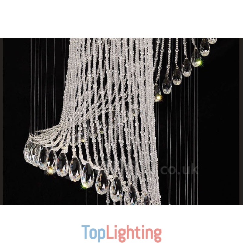 15 Lights Modern Crystal Ceiling Pendant Light Indoor Chandelier Lighting Lamps Fixtures with Bulbs