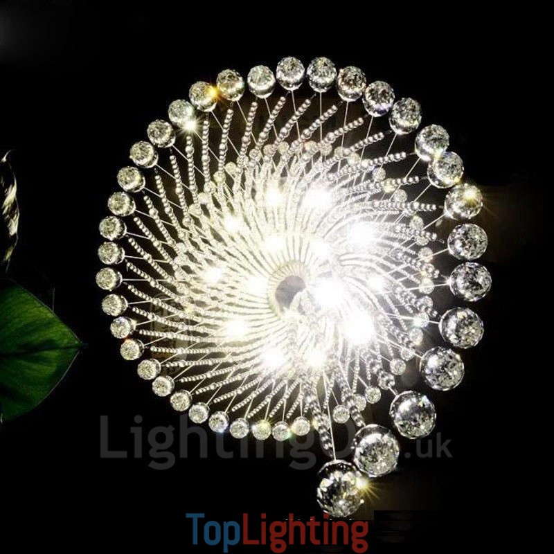 15 Lights Modern Crystal Ceiling Pendant Light Indoor Chandelier Lighting Lamps Fixtures with Bulbs