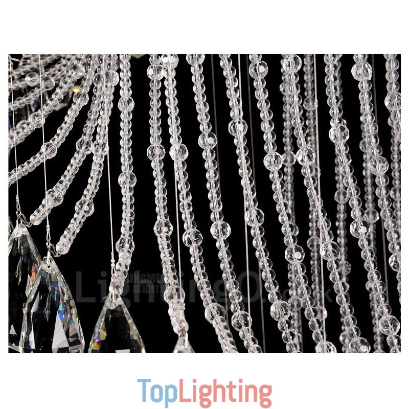 15 Lights Modern Crystal Ceiling Pendant Light Indoor Chandelier Lighting Lamps Fixtures with Bulbs