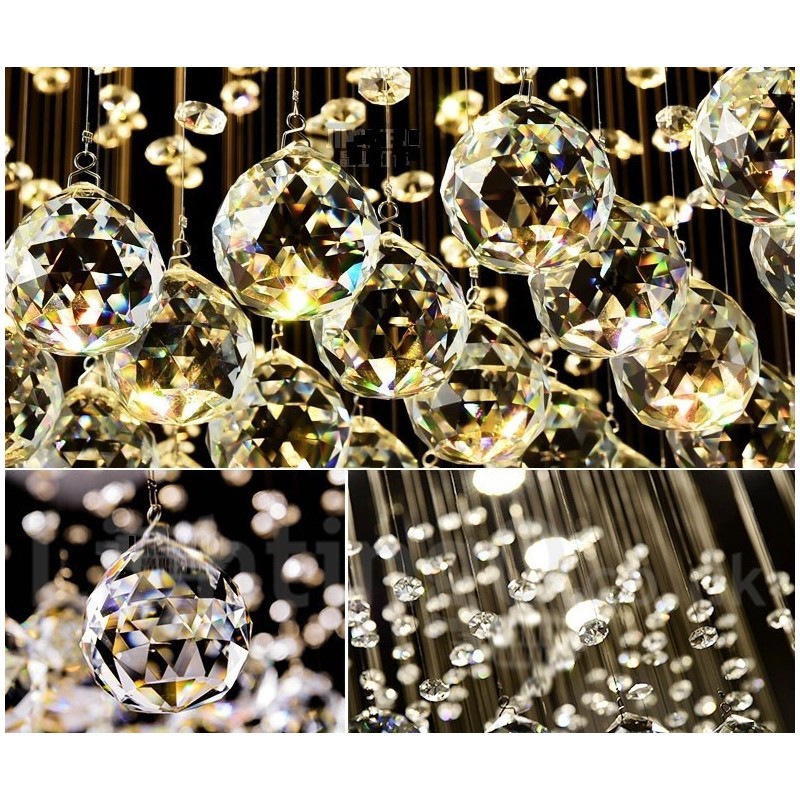 Modern Crystal Ceiling Pendant Light Indoor Chandelier Lighting Lamps Fixture