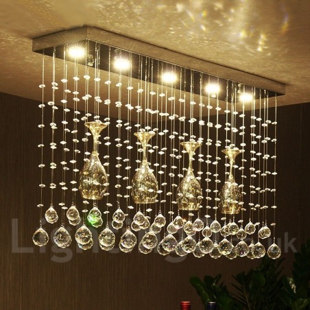 5 Lights Modern Crystal Ceiling Pendant Light Indoor Chandelier Lighting Lamps Fixture 5 Lights Modern Crystal Ceiling Pendant Light Indoor Chandelier Lighting Lamps Fixture