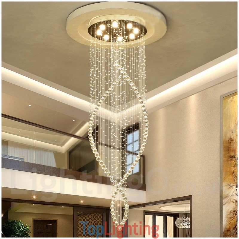 Extra Large Modern Crystal Ceiling Pendant Light Indoor Chandelier Lighting Lamps Fixtures