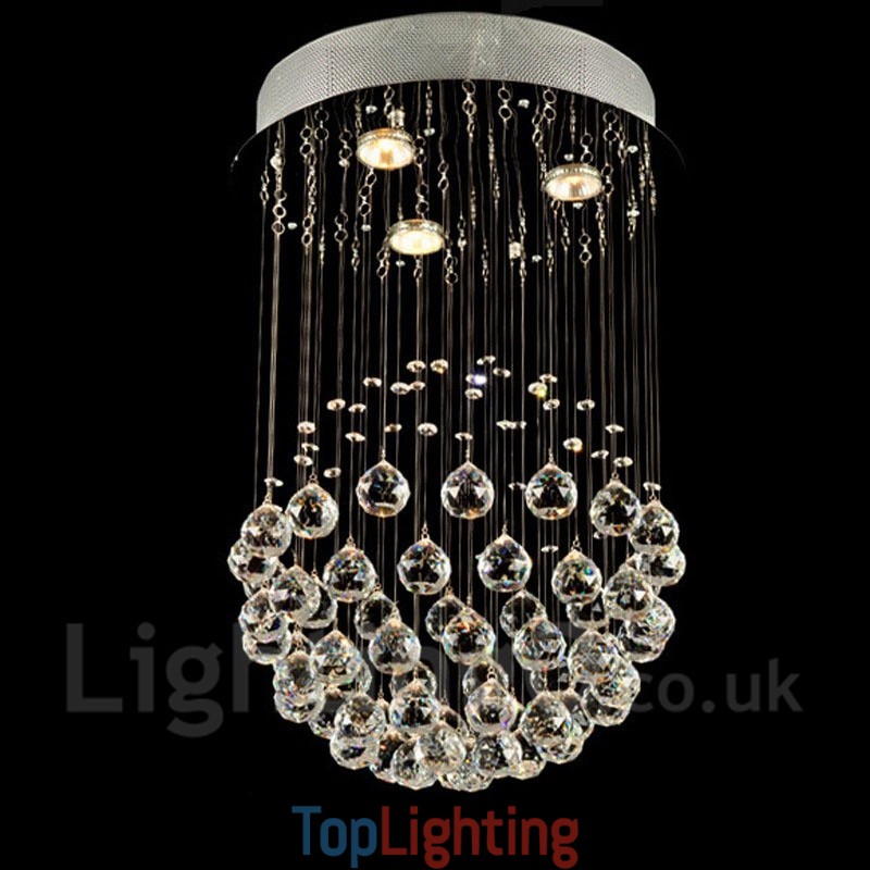 3 Light Modern Crystal Ceiling Pendant Light Indoor Chandelier Lighting Lamps Fixtures