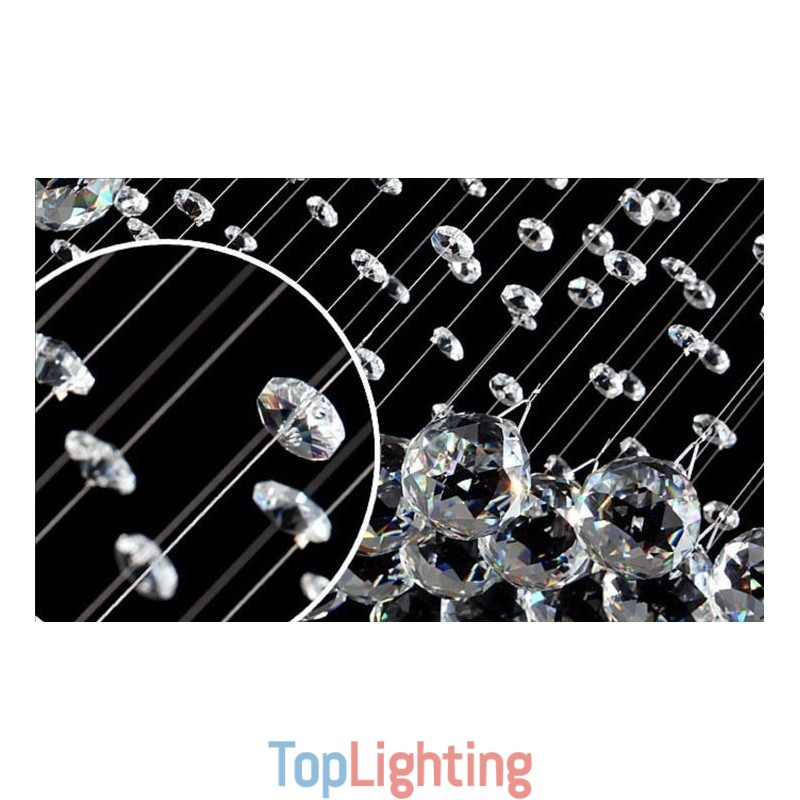 Extra Length 5 Meter Modern Crystal Ceiling Pendant Light Indoor Chandelier Lighting Lamps Fixtures