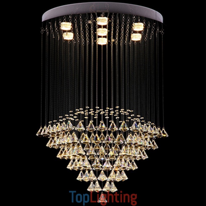 7 Lights Modern Crystal Ceiling Pendant Light Indoor Chandelier Lighting Lamps Fixtures